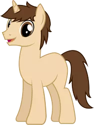 Size: 1501x2003 | Tagged: safe, artist:electrochoc, derpibooru import, oc, oc:sketch media, unicorn, male, simple background, smiling, transparent background, vector