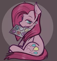 Size: 1515x1616 | Tagged: safe, artist:incapacitatedvixen, derpibooru import, pinkie pie, earth pony, pony, pinkamena diane pie, ponk, treats, wingding eyes