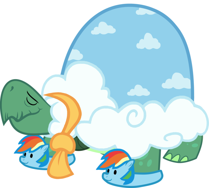 Size: 2644x2385 | Tagged: artist:shutterflyeqd, clothes, dashie slippers, derpibooru import, eyes closed, male, rainbow dash, safe, scarf, simple background, slippers, solo, tank, tanks for the memories, tortoise, transparent background, vector