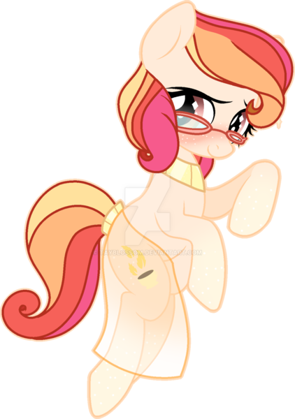 Size: 1024x1455 | Tagged: safe, artist:tayblossom, derpibooru import, oc, oc:mythic petal, unofficial characters only, earth pony, pony, base used, blushing, deviantart watermark, female, freckles, glasses, hoof freckles, mare, reeee, shy, simple background, solo, transparent background, watermark