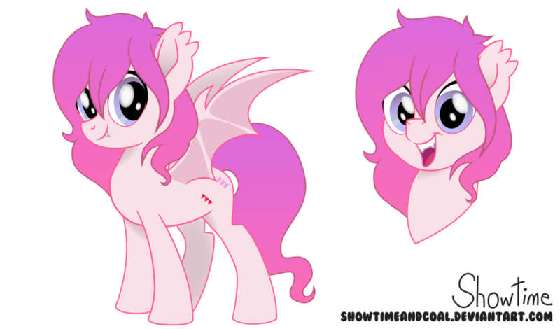 Size: 1024x601 | Tagged: safe, artist:showtimeandcoal, derpibooru import, oc, oc:luscious desire, unofficial characters only, bat pony, pony, bust, commission, digital art, female, head shot, mare, movie accurate, reference, reference sheet, simple background, solo, style, transparent background, vector, ych result