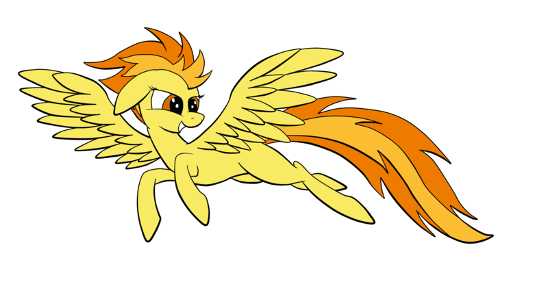 Size: 4208x2368 | Tagged: safe, artist:icey-wicey-1517, artist:marewile, color edit, derpibooru import, edit, spitfire, pegasus, pony, colored, female, flying, mare, simple background, smiling, solo, transparent background