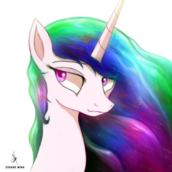 Size: 720x720 | Tagged: safe, artist:zidanemina, derpibooru import, princess celestia, alicorn, pony, female, mare, quickie, solo