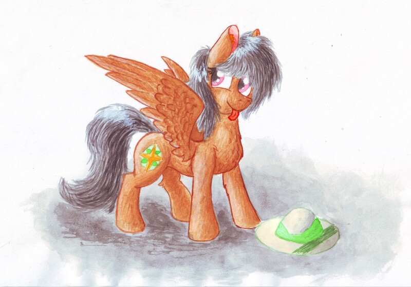 Size: 4352x3047 | Tagged: artist:pzkratzer, daring do, derpibooru import, nudity, safe, traditional art, watercolor painting