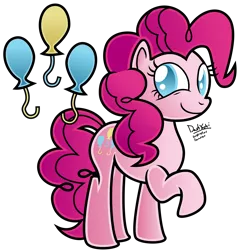 Size: 4096x4096 | Tagged: safe, artist:dashyoshi, derpibooru import, pinkie pie, pony, absurd resolution, cute, cutie mark, diapinkes, faic, paper mario, paper mario: the thousand year door, raised hoof, simple background, smiling, smirk, solo, style emulation, transparent background, twiface