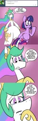 Size: 576x1822 | Tagged: safe, artist:pembroke, derpibooru import, princess celestia, twilight sparkle, alicorn, pony, unicorn, clothes, hoof shoes, socks, striped socks, thighlight sparkle, thiklestia, thunder thighs, unicorn twilight