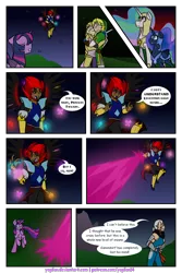 Size: 1200x1800 | Tagged: safe, artist:yogfan, derpibooru import, princess celestia, princess luna, twilight sparkle, twilight sparkle (alicorn), alicorn, hylian, pony, comic:but i do now, comic, crossover, ganondorf, impa, link, moonlight ganon, princess zelda, sheikah, the legend of zelda