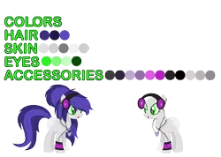 Size: 1320x940 | Tagged: safe, artist:space--paws0w0, derpibooru import, oc, oc:roadwork track, unofficial characters only, earth pony, pony, armband, coat markings, ear piercing, earring, female, headphones, ipod, jewelry, mare, necklace, piercing, reference sheet, simple background, socks (coat marking), solo, tongue out, transparent background