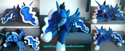 Size: 1024x417 | Tagged: safe, artist:agatrix, derpibooru import, princess luna, alicorn, pony, beautiful, cute, female, irl, lunabetes, mare, photo, plushie, spread wings, wings