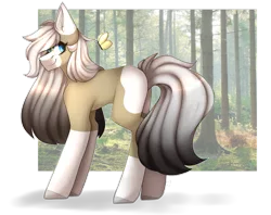 Size: 1024x812 | Tagged: safe, artist:umiimou, derpibooru import, oc, oc:keanu, unofficial characters only, earth pony, pony, female, forest, mare, simple background, solo, transparent background, tree