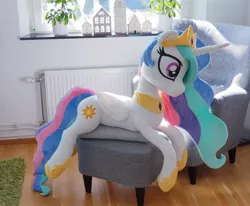 Size: 1600x1316 | Tagged: artist:epicrainbowcrafts, derpibooru import, irl, life size, photo, plushie, princess celestia, safe, solo