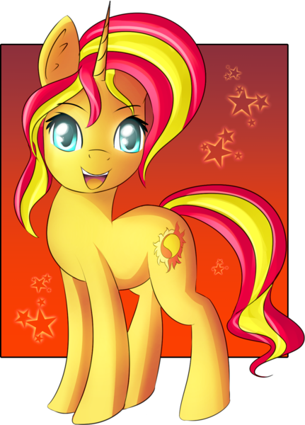 Size: 1151x1603 | Tagged: safe, artist:brok-enwings, derpibooru import, sunset shimmer, pony, unicorn, cute, female, mare, open mouth, shimmerbetes, simple background, solo, transparent background