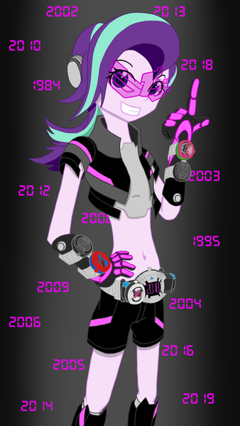 Size: 2160x3840 | Tagged: safe, artist:overdriver05, derpibooru import, starlight glimmer, equestria girls, crossover, female, kamen rider, kamen rider build, kamen rider ex-aid, kamen rider zi-o, midriff, time