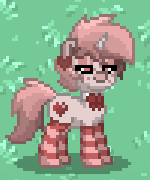 Size: 150x180 | Tagged: safe, derpibooru import, oc, oc:racy stocking, unofficial characters only, pony, pony town, animated, bobbing, clothes, gif, pixel art, poor edit, socks, solo, striped socks