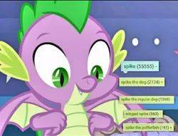 Size: 544x416 | Tagged: safe, derpibooru import, edit, edited screencap, screencap, spike, spike the regular dog, dog, dragon, puffer fish, derpibooru, a matter of principals, equestria girls, my little pony: the movie, male, meta, satisfying, smiling, species swap, spike the dog, spike the pufferfish, tags, the ocd gods are pleased, winged spike, wings