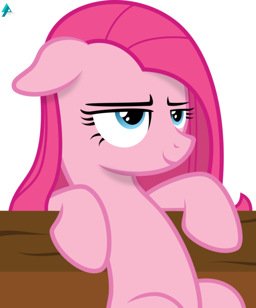 Size: 1755x2108 | Tagged: safe, artist:arifproject, derpibooru import, edit, editor:slb94, pinkie pie, earth pony, pony, inverted mouth, pinkamena diane pie, simple background, smug, solo, transparent background, vector