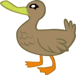 Size: 1589x1573 | Tagged: animal, artist:m99moron, bird, derpibooru import, duck, female, .psd available, safe, simple background, solo, transparent background, vector