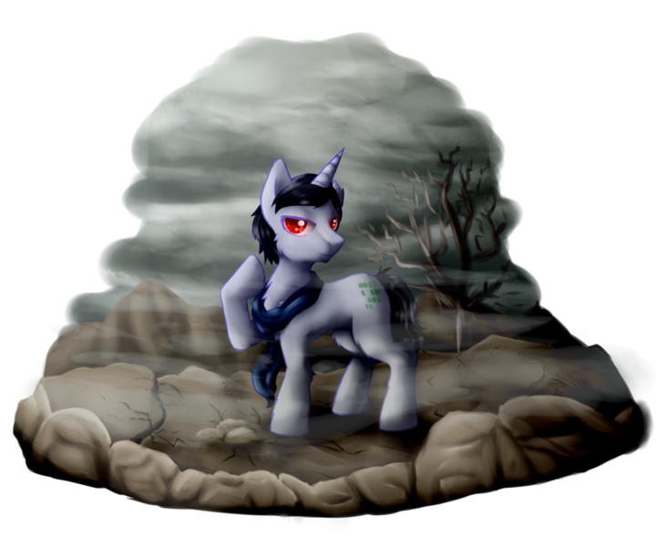 Size: 987x810 | Tagged: safe, artist:0silverstardust0, derpibooru import, oc, oc:keystroke cascade, unofficial characters only, pony, unicorn, male, simple background, solo, transparent background, tree