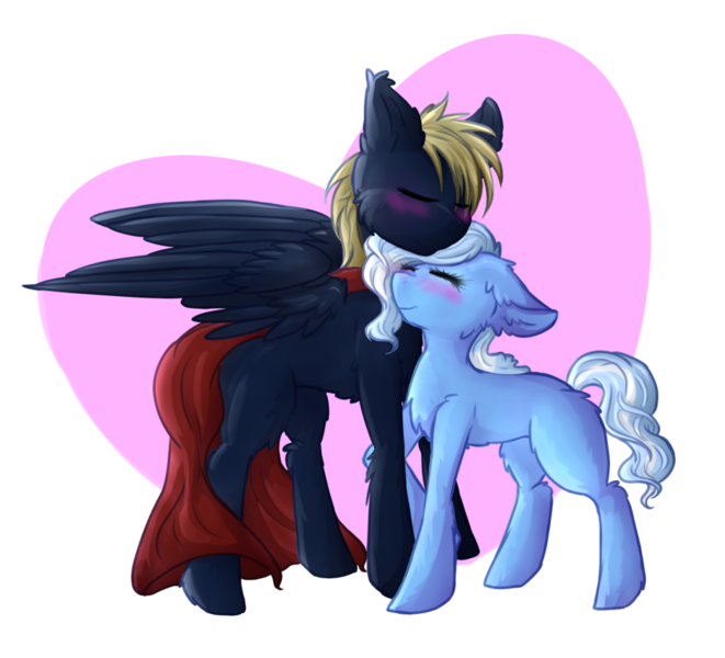 Size: 938x851 | Tagged: safe, artist:0silverstardust0, derpibooru import, oc, unofficial characters only, earth pony, pegasus, pony, commission, cute, female, heart, male, nuzzling, simple background, transparent background