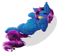 Size: 937x852 | Tagged: safe, artist:0silverstardust0, derpibooru import, oc, oc:melody heartsong, unofficial characters only, earth pony, pony, commission, cute, eyes closed, nom, on back, simple background, solo, transparent background