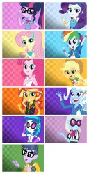 Size: 3106x6088 | Tagged: safe, derpibooru import, applejack, fluttershy, microchips, photo finish, pinkie pie, rainbow dash, rarity, sci-twi, sunset shimmer, trixie, twilight sparkle, vinyl scratch, equestria girls, equestria girls series, choose applejack, choose dj pon-3, choose fluttershy, choose micro chips, choose photo finish, choose pinkie pie, choose rainbow dash, choose rarity, choose sunset shimmer, choose trixie, choose twilight sparkle, collection, cyoa, geode of empathy, geode of fauna, geode of shielding, geode of sugar bombs, geode of super speed, geode of super strength, geode of telekinesis, humane eight, humane five, humane seven, humane six, magical geodes