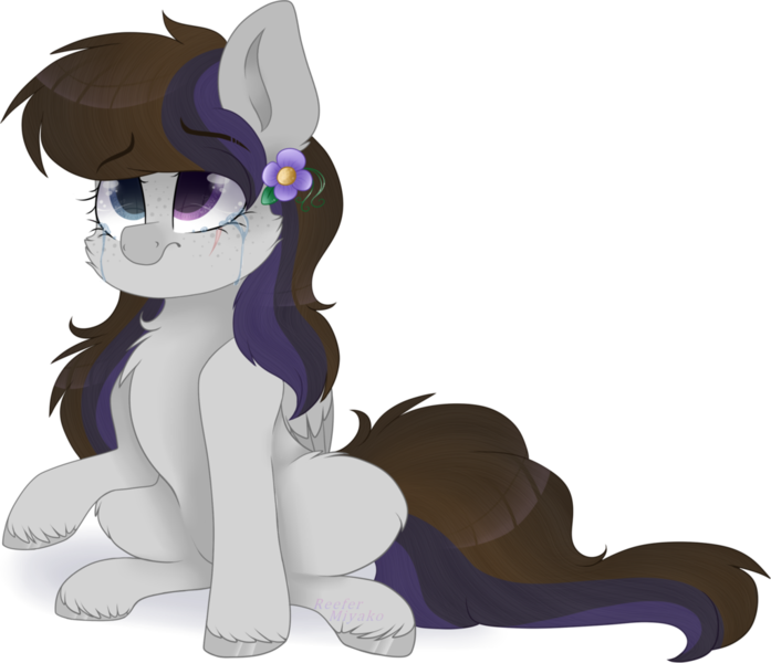 Size: 1024x881 | Tagged: safe, artist:_spacemonkeyz_, derpibooru import, oc, oc:nightfall, earth pony, pony, crying, female, mare, simple background, solo, transparent background