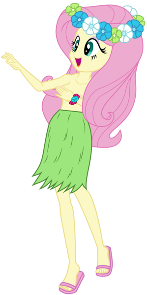 Size: 2000x4008 | Tagged: questionable, artist:discorded, derpibooru import, edit, edited edit, vector edit, fluttershy, equestria girls, shake your tail, breasts, clothes, dancing, feet, female, floral head wreath, flower, grass skirt, hula, hula dance, hulashy, lei, nipples, nudity, partial nudity, partial nudity edit, sandals, simple background, skirt, smiling, solo, solo female, topless, transparent background, vector