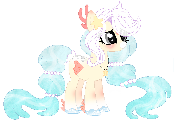 Size: 606x434 | Tagged: safe, artist:inkyy-kiwi, derpibooru import, oc, unofficial characters only, original species, pony, water pony, female, simple background, solo, transparent background