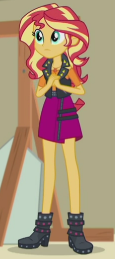 Size: 228x512 | Tagged: safe, derpibooru import, screencap, sunset shimmer, constructive criticism, equestria girls, equestria girls series, boots, clothes, cropped, female, geode of empathy, jacket, shoes, skirt, solo