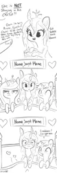 Size: 1650x4950 | Tagged: suggestive, artist:dsp2003, artist:tjpones, derpibooru import, edit, princess cadance, queen chrysalis, shining armor, alicorn, changeling, changeling queen, pony, unicorn, bedroom, colt, comic, female, implied cadalis, implied cunnilingus, implied infidelity, implied lesbian, implied oral, implied sex, implied shipping, male, mare, monochrome, offscreen character, under the covers