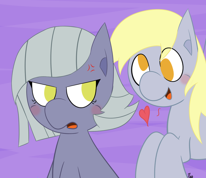 Size: 2025x1750 | Tagged: artist:mrneo, derpibooru import, derpy hooves, derpystone, female, lesbian, limestone pie, safe, shipping