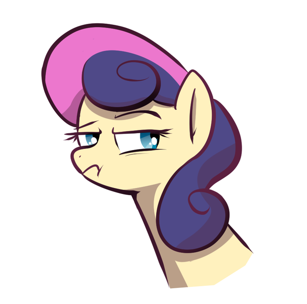 Size: 857x849 | Tagged: annoyed, artist:christheblue, bon bon, bon bon is not amused, derpibooru import, floating head, safe, simple background, solo, sweetie drops, unamused, white background