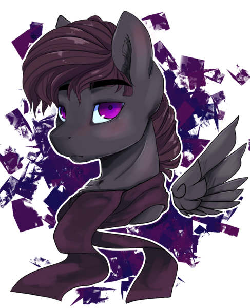 Size: 1128x1390 | Tagged: safe, artist:skylacuna, derpibooru import, oc, unofficial characters only, pegasus, pony, bust, clothes, male, portrait, scarf, simple background, solo, stallion, transparent background