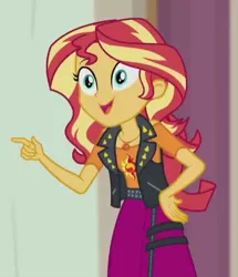Size: 412x478 | Tagged: safe, derpibooru import, screencap, sunset shimmer, constructive criticism, equestria girls, equestria girls series, cropped, geode of empathy, solo