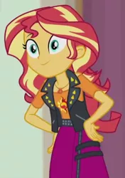 Size: 323x459 | Tagged: safe, derpibooru import, screencap, sunset shimmer, constructive criticism, equestria girls, equestria girls series, cropped, geode of empathy, solo