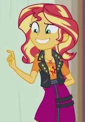Size: 334x478 | Tagged: safe, derpibooru import, screencap, sunset shimmer, constructive criticism, equestria girls, equestria girls series, cropped, geode of empathy, solo