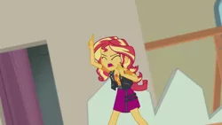 Size: 1280x720 | Tagged: safe, derpibooru import, screencap, sunset shimmer, constructive criticism, equestria girls, equestria girls series, female, geode of empathy, solo