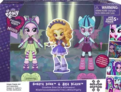 Size: 1363x1043 | Tagged: safe, artist:darkhooves, derpibooru import, adagio dazzle, aria blaze, sonata dusk, equestria girls, rainbow rocks, boots, box, cardboard cutout, clothes, concept, cutie mark, darkhooves wastes our time, digital art, doll, dress, equestria girls logo, equestria girls minis, fake, faker than a three dollar bill, glasses, hairclip, hasbro, merchandise, microphone, mockup, packaging, photoshop, pigtails, ponytail, screenshots, shoes, skirt, stand, the dazzlings, toy, trademark, trio, twintails, welcome to the show, wings, wishful thinking