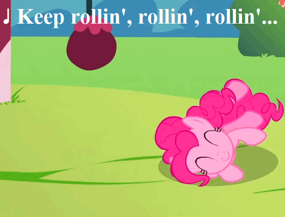 Size: 567x432 | Tagged: cropped, cute, derpibooru import, diapinkes, edit, edited screencap, feeling pinkie keen, horses doing horse things, limp bizkit, lyrics, pinkie being pinkie, pinkie pie, playground, rawhide (song), rollin, rolling, safe, screencap, song reference, text