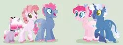 Size: 1024x376 | Tagged: artist:givolpon, derpibooru import, family, female, male, offspring, parent:pinkie pie, parent:pokey pierce, parents:pokeypie, pinkie pie, pokeypie, pokey pierce, safe, shipping, straight