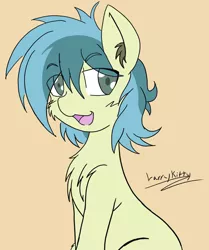 Size: 2548x3049 | Tagged: safe, artist:steelsoul, derpibooru import, sandbar, earth pony, pony, bust, chest fluff, cute, ear fluff, high res, looking at you, male, open mouth, sandabetes, solo, stallion
