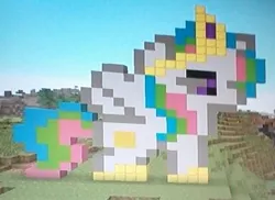 Size: 384x279 | Tagged: artist:theanimefanz, derpibooru import, minecraft, minecraft pixel art, pixel art, princess celestia, safe