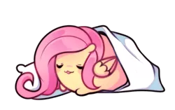 Size: 900x565 | Tagged: artist:pekou, ask, ask my little chubbies, blanket, blob ponies, chibi, chubbie, cute, derpibooru import, fluttershy, my little chubbies, pillow, safe, shyabetes, simple background, sleeping, transparent background