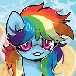 Size: 537x537 | Tagged: safe, artist:xsidera, derpibooru import, rainbow dash, bust, cute, dashabetes, happy, portrait, sketch, smiling, solo, stars