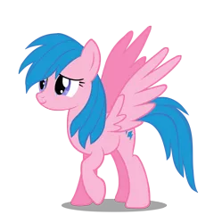 Size: 3014x3031 | Tagged: safe, artist:invisibleink, derpibooru import, firefly, pegasus, pony, rescue at midnight castle, female, g1, g1 to g4, g4, generation leap, high res, large wings, mare, raised hoof, simple background, smiling, solo, transparent background, wings