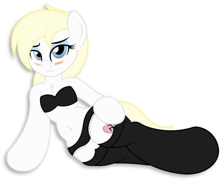 Size: 5312x4355 | Tagged: suggestive, artist:digiqrow, deleted from derpibooru, derpibooru import, oc, oc:aryanne, pony, semi-anthro, absurd resolution, aryan pony, bandeau, black underwear, blushing, bra, bra on pony, clothes, female, frilly underwear, looking at you, nazi, nazipone, panties, simple background, solo, solo female, stockings, thigh highs, transparent background, underwear