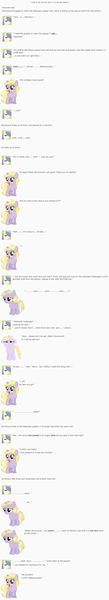 Size: 856x4720 | Tagged: annoyed, artist:dziadek1990, catch 22, conversation, cute, derpibooru import, dialogue, dinky hooves, dwarfism, emotes, emote story, friendshipping, helping, irony, link in description, mall, safe, scissors, shopping, shortround, sigh, size difference, slice of life, text, tools