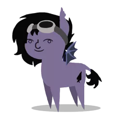 Size: 482x457 | Tagged: safe, artist:ravenpuff, deleted from derpibooru, derpibooru import, oc, oc:puffy, unofficial characters only, bat pony, pony, female, le lenny face, mare, meme, pointy ponies, ponysona, simple background, solo, transparent background