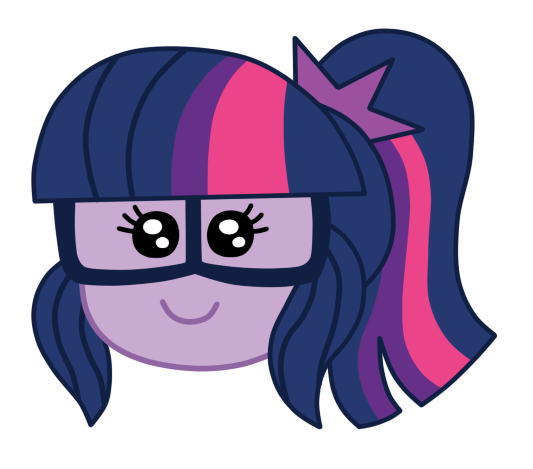 Size: 533x469 | Tagged: safe, artist:drake-rex, derpibooru import, sci-twi, twilight sparkle, equestria girls, equestria girls series, text support, text support: rarity, emoji, glasses, ponytail, simple background, smiling, solo, transparent background