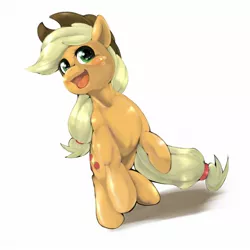 Size: 1536x1536 | Tagged: safe, artist:kurogewapony, derpibooru import, applejack, earth pony, pony, female, mare, simple background, solo, white background